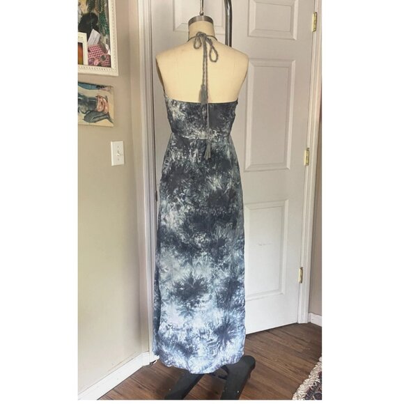 URBAN OUTFITTERS Southwestern NEON TIE-DYE Halter Goddess MAXI Dress *SMALL* - Picture 5 of 7
